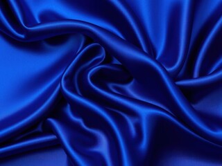Fototapeta premium Royal Blue Silk Fabric Drape
