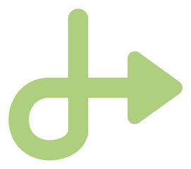 Obraz premium grüner Pfeil