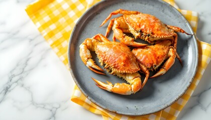 A plate of soft shell crabs garnished with lemon wedges, perfect for a summer seafood feast