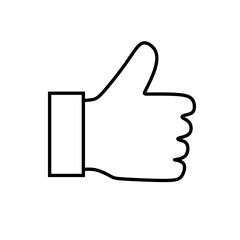 thumb up vector icon. like or okay sign