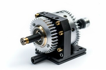 Detailed Close-up of a High-Precision Mechanical Gear System