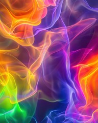 Obraz premium Abstract vibrant waves blend of colors background. Great for use in creative designs