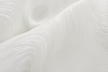 Obraz premium Modern abstract design of white textured surface with wavy lines creating a wavelike effect, smooth and glossy with dimensions.