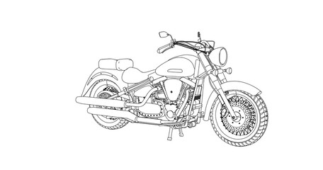 motorcycle isolated on white background