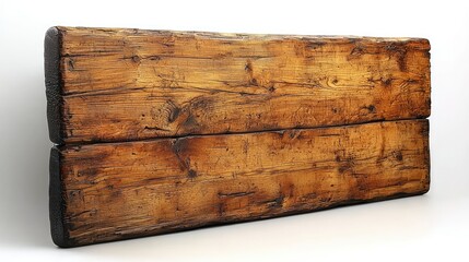Fototapeta premium Rustic wooden plank showcasing natural grain patterns, ideal for home decor or furniture projects