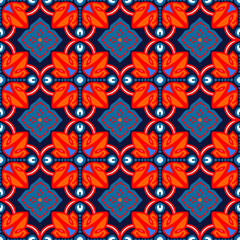 pattern batik flower damask ethnic boho ikat texture tribal geometric background