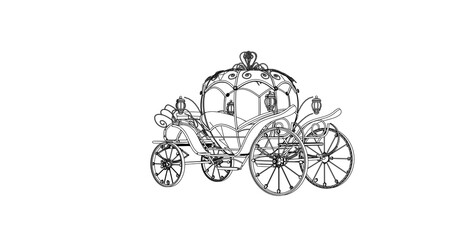 Obraz premium car hand drawing and sketch black and white. 