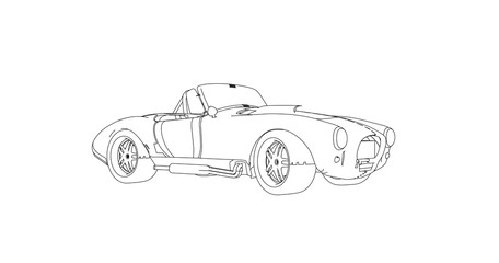 car hand drawing and sketch black and white.	