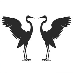 Herons Silhouette vector illustration