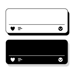 Set black and white information board template, web board information