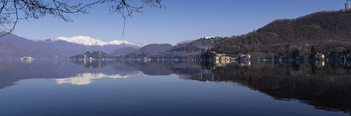 The lake of Orta, Piedmont, Italy