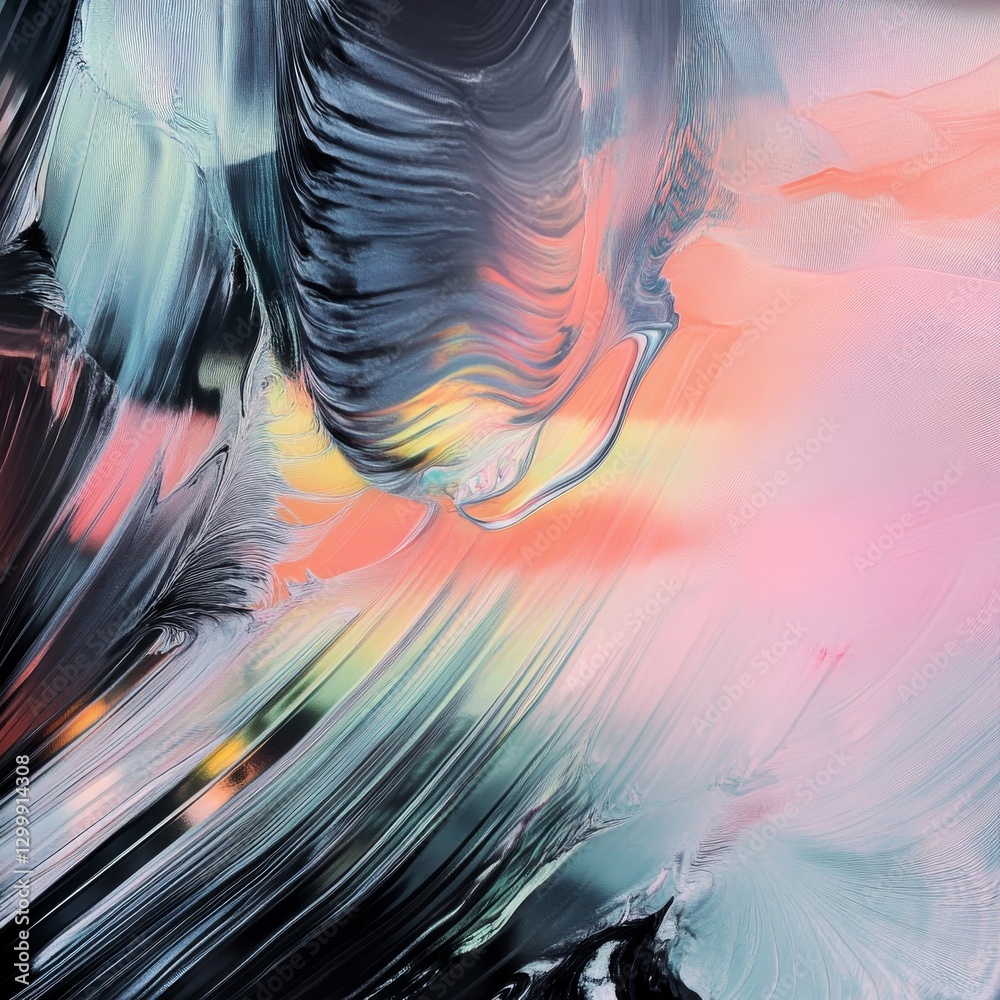 Aufkleber abstract expression of color: a symphony of textures and hues in an artistic composition