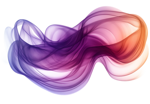 harmonious patterns swirling in an abstract shape isolated on a white and transparent background, generative ai