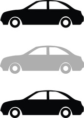 set of vector car silhouettes