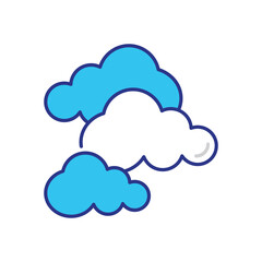 Few Clouds Icon vector stock illustration