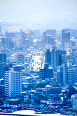 Obraz premium 北九州市市街地・俯瞰（福岡県・北九州市）