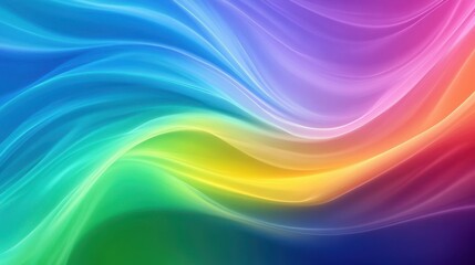 Obraz premium Flowing waves of vibrant color create an elegant background