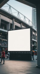 Blank Billboard in Urban Setting: Advertising Mockup