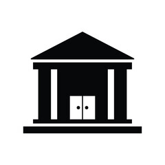 Bank icon logo design template isolated illustration