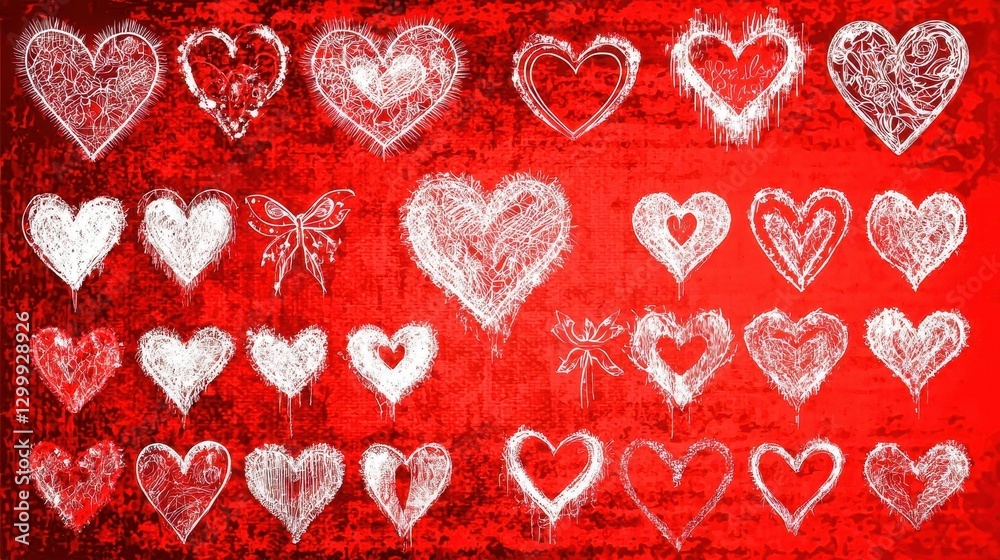 Poster valentines day background vector design with hearts and floral elements for romantic themes
