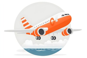 Obraz premium vector art ai Aeroplan helicopter Biman symbol background tourism aerial view airbus