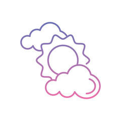 Partly Sunny Icon vector stock illustration