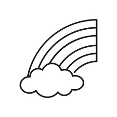 Rainbow Icon vector stock illustration