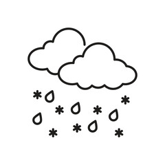 Sleet Icon vector stock illustration