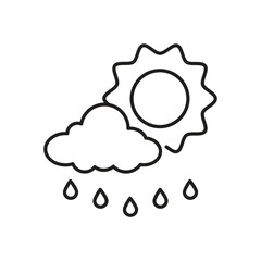 Night Light Rain Icon vector stock illustration