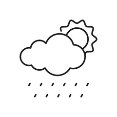 Light Rain Icon vector stock illustration