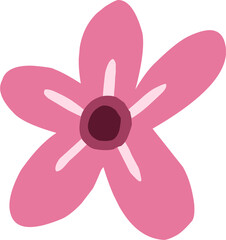 Cute hand drawn flower. Cute flower decoration suitable for children content.