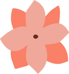 Cute hand drawn flower. Cute flower decoration suitable for children content.