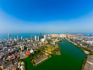 Naklejka premium Cityscape View from Colombo Lotus Tower