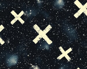 Obraz premium Space Xs pattern for abstract cosmic design, print, fabric, background use