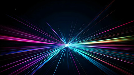 Abstract digital light streaks background with blue pink and purple colors representing data flow and technological innovation