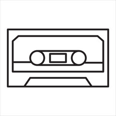 Casette icon outlina vactor