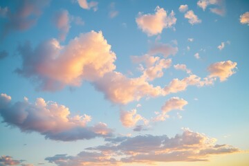 Blank white billboard mockup featuring tranquil clouds and a vibrant sunset sky for promotional purposes, ideal for enhancing marketing campaigns in outdoor advertising environments