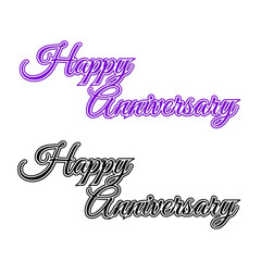 Happy anniversary post vector elements