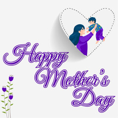 Happy Mother's day vector poster design