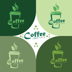 Coffee logo design set and coffee branding 