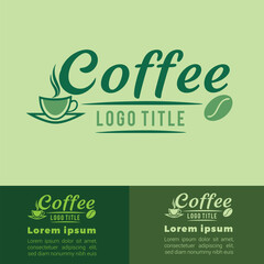 Coffee logo design set and coffee branding 