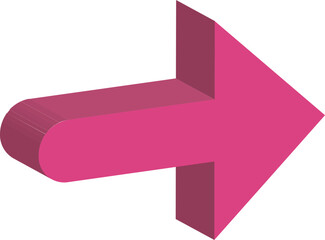 pink 3D arrow