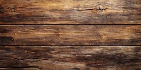 Obraz premium Distressed wooden planks with visible knots and textured surface