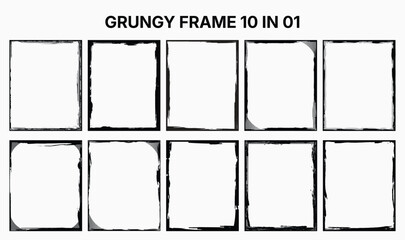 Hand Drawn Vintage Grunge Frame Overlay, Ink Brush Strokes, Black Paint, Invitation, Coupon, Book Cover, Gift Card, Banner halftone Overlay Abstract Border Design.