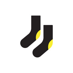 sock logo icon illustration flat