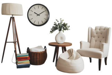 Assorted Home Decor Items with Modern and Cozy Aesthetic 