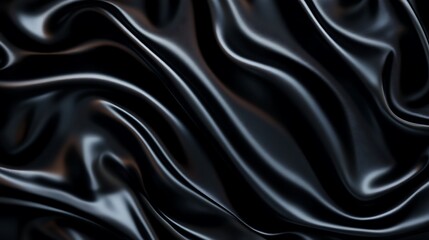 Obraz premium Dark Elegant Draped Silk Fabric Texture Background
