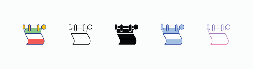 Banner  icons set in different style vector stock 