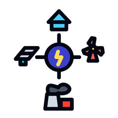 smart energy grid icon