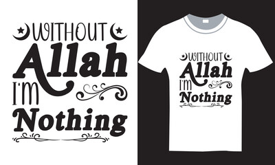 Typography happy Eid Mubarak T shirt black and white design vector file